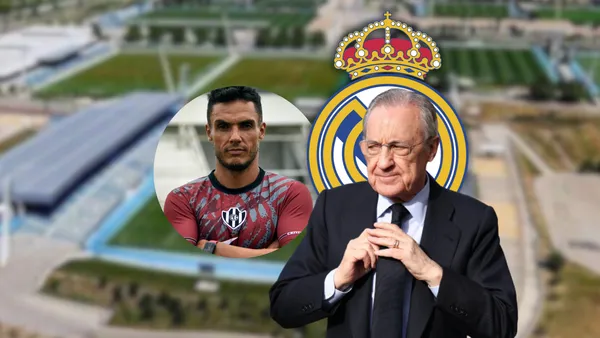 Lucas González y Florentino Pérez Foto: Real Madrid, Escudoteca y Central Córdoba