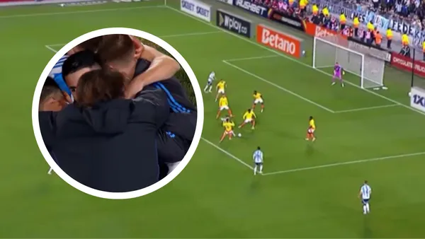 Lucumí lamentó la oportunidad perdida ante Argentina y dejó una frase dolorosa. Foto: Captura de Gol Caracol