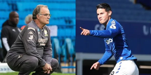 Luego de ganarle al Everton, Marcelo Bielsa se rindió ante los pies de James Rodríguez.