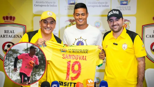 Luis Chino Sandoval le dio una mala noticia al Real Cartagena (Fotos: Noticias Caracol, RCN)