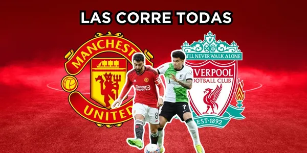 Luis Díaz activo contra el Manchester United. Foto tomada de Liverpool Echo y Liverpool Web Site.