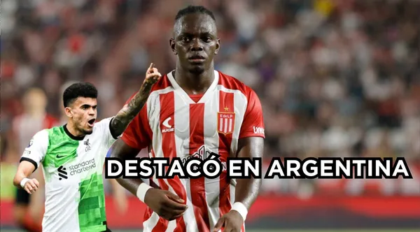 Luis Díaz, al lado Edwuin Cetré con camiseta de Estudiantes de La Plata. FOTO: Noticias Caracol