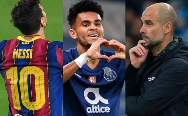 Luis Díaz anotó un gol es estilo de Lionel Messi y así fue cómo reaccionó Pep Guardiola con sus jugadores, que quedaron en el piso