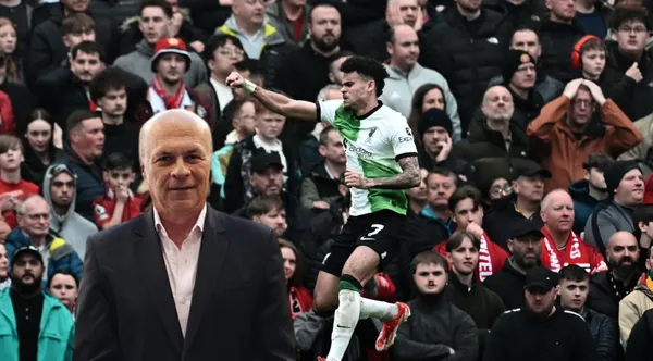 Luis Díaz brillando con la camiseta del Liverpool de Inglaterra. FOTO: 'X'