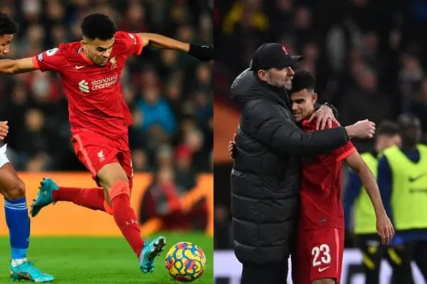 Luis Díaz casi marca un golazo con el Liverpool.