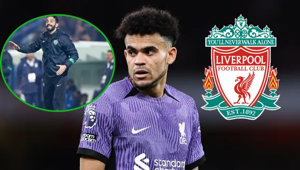 Luis Díaz con la camiseta de Liverpool