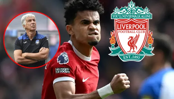 Luis Diaz con la camiseta de Liverpool