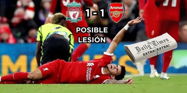 Luis Díaz con posible lesión en el Liverpool.