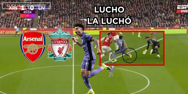 Luis Díaz con su cuota de aporte en el Liverpool contra el Arsenal.