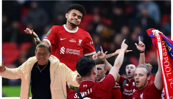 Luis Díaz defendiendo los colores del Liverpool de Inglaterra. FOTO: Antena 2