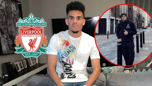 Luis Díaz del Liverpool en Inglaterra