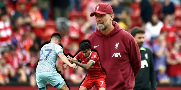 Luis Díaz destacado con el Liverpool, pero Jürgen Klopp lo sacó del juego.
