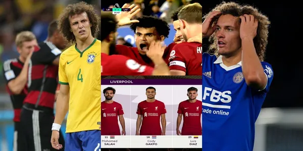 Luis Díaz con el Liverpool fue una pesadilla para el David Luiz belga que juega en el Leicester City.