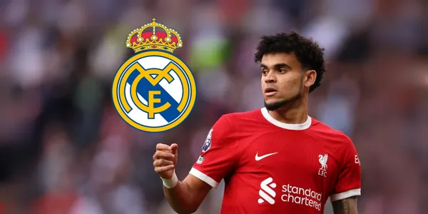 Luis Díaz en un partido del Liverpool