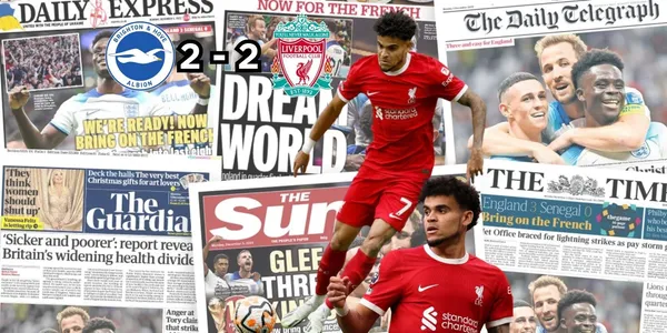 Luis Díaz fue destacado en el partido del Liverpool contra el Brighton.