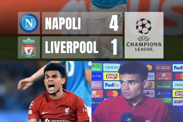 Luis Díaz fue el jugador que salvó el honor del Liverpool en la goleada que sufrió su club por la Champions League.