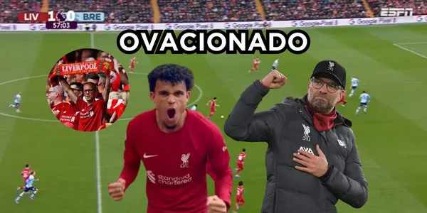 Luis Díaz fue ovacionado en el Liverpool por parte de todos los hinchas.