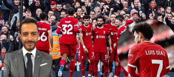 Luis Díaz fue titular en la victoria 2-0 de Liverpool ante Everton en Premier League