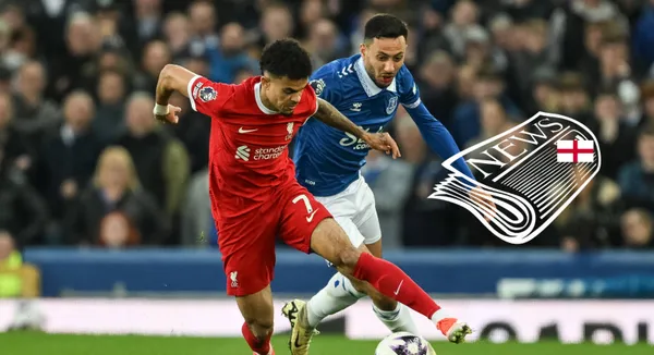Luis Díaz jugando ante Everton por la Premier League. FOTO: 'X'