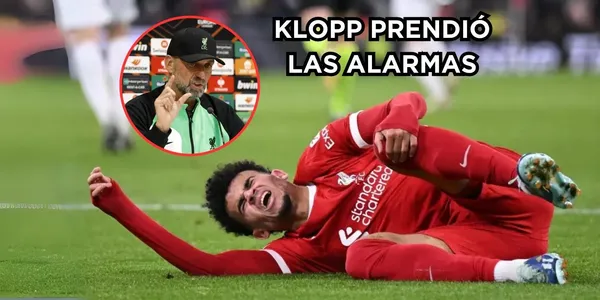 Luis Díaz jugó contra el Arsenal y sufrió un duro golpe en la rodilla izquierda.