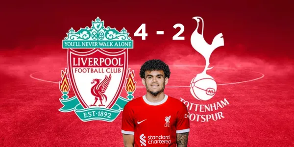 Luis Díaz jugó en el Liverpool contra el Tottenham