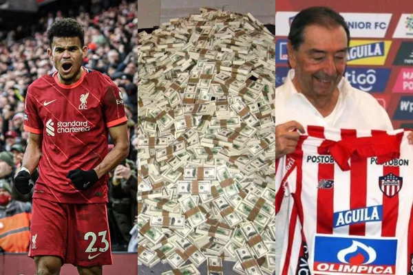 Luis Díaz en la actualidad es el jugador colombiano más caro en todo el mundo y le hizo ganar millones al Junior FC cuando llegó al Liverpool.