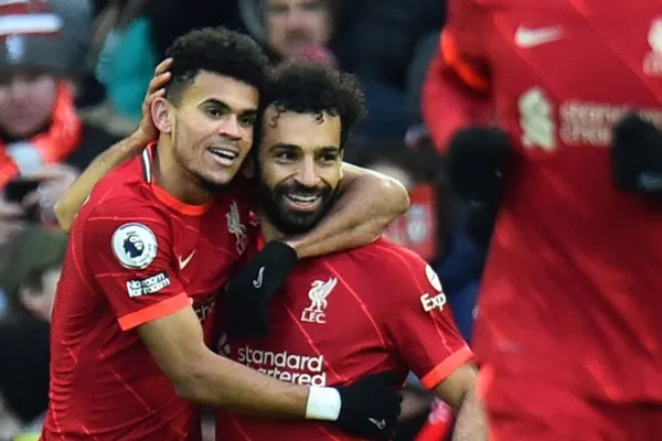 Luis Díaz desde la distancia tuvo un gesto de apoyo con un jugador del Liverpool, no fue Mohamed Salah.