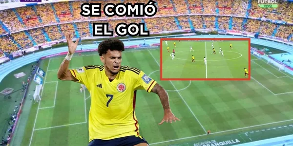 Luis Díaz en la Selección Colombia se comió un gol cantado contra la Selección Uruguay.