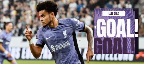 Luis Díaz le está dando el triunfo a Liverpool ante LASK en la Premier League