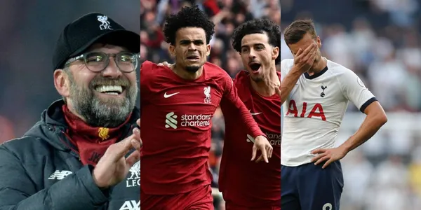 Luis Díaz en Liverpool marcó un golazo contra el Tottenham de Inglaterra.