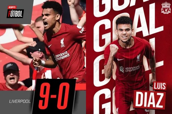 Luis Díaz marcó un doblete con el Liverpool y los medios no han parado de elogiar al nacido en Barrancas - La Guajira.