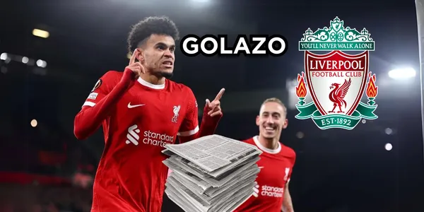Luis Díaz marcó un golazo con el Liverpool de Inglaterra.