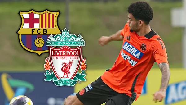 Luis Díaz no lo negó y su salida del Liverpool estaría más cerca de lo que muchos creen. Foto: Escudoteca y FCF