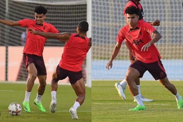 Luis Díaz regresó a entrenar con el Liverpool, están en Dubái y el colombiano mando un mensaje.