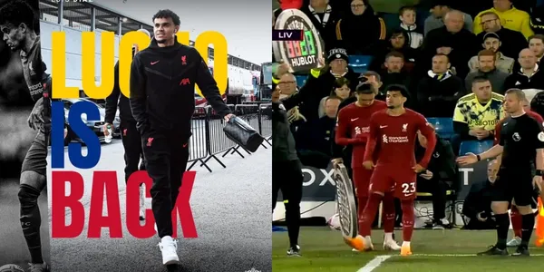 Luis Díaz regresó a jugar con el Liverpool de Inglaterra.