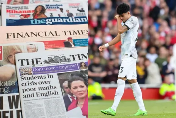 Luis Díaz salió lesionado en el partido contra el Arsenal y la prensa en Inglaterra dio detalles de lo mal que se vio.