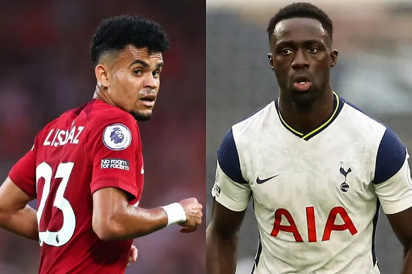 Luis Díaz se ha consolidado como un jugador titular en el Liverpool, pero su paisano Davinson Sánchez sigue en la banca del Tottenham.