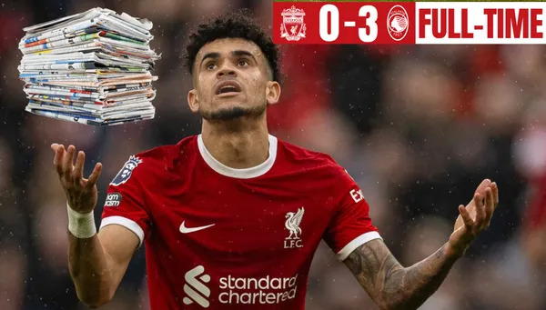 Luis Díaz se lamenta con la camiseta de Liverpool