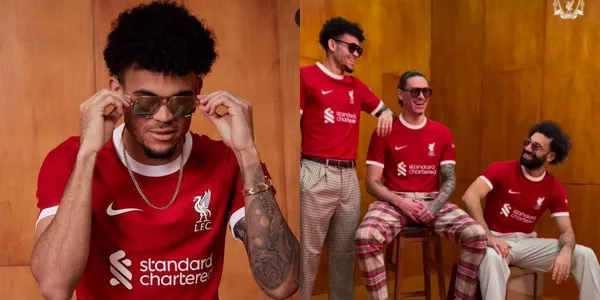 Luis Díaz sorprendió a todos los hinchas del Liverpool al mostrar su faceta de modelo publicitario para los Reds.