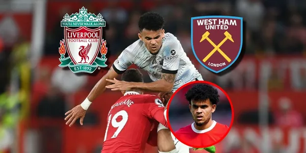 Luis Díaz sufrió en carne propia duras jugadas del West Ham para poder detenerlo.