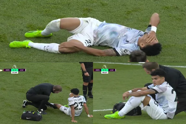 Luis Díaz sufrió una dura marca en el partido contra el Arsenal, tuvo que salir por una fuerte molestia muscular, dado que le hicieron unas duras entradas.