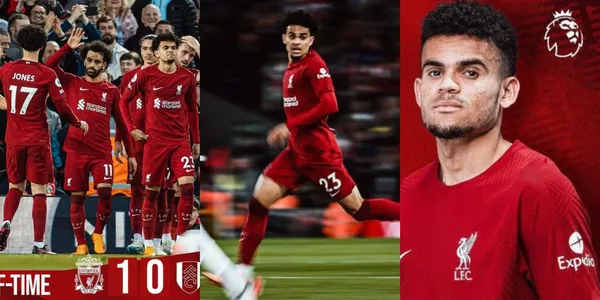 Luis Díaz sumó su quinto partido jugado con el Liverpool y esta vez fue contra el Fulham.