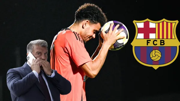 Luis Díaz tiene la cabeza en Alemania, aunque desde Barcelona dejaron este mensaje Foto: FC Barcelona, Escudoteca y Luis Díaz