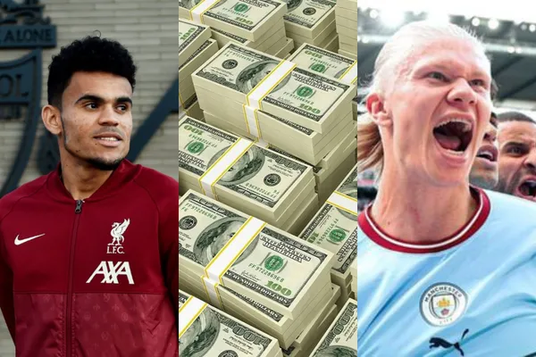 Luis Díaz tiene un buen sueldo en Liverpool, pero lo que gana Erling Haaland en el Manchester City dejó congelados a todos el mundo entero.