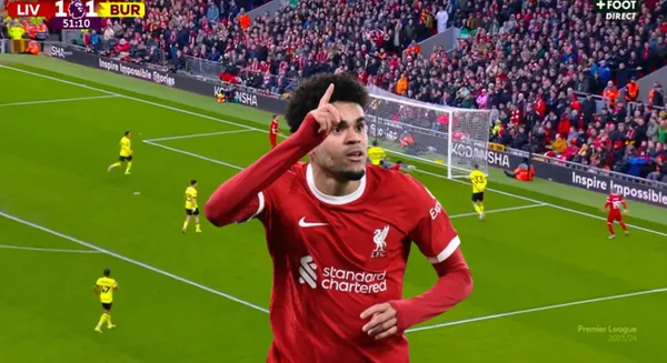 Luis Díaz volvió a mojar para Liverpool. FOTO: 'X'