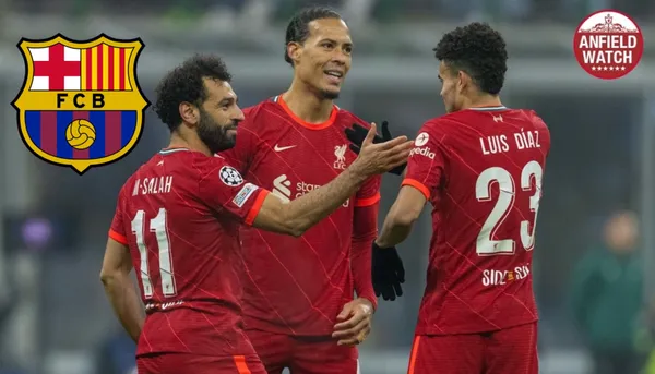 Luis Díaz y Mohamed Salah del Liverpool- Fotos: Anfield Watch, Pinterest