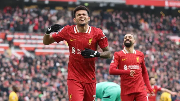 Luis Díaz y Mohamed Salah Foto: Luis Díaz