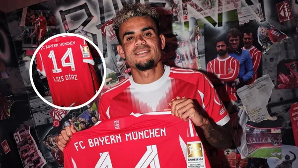 Luis Díaz ya posa con su nueva camiseta y conoce la historia detrás de este numero en el Bayern Múnich Foto: FC Bayern