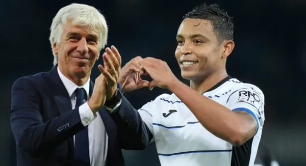 Luis Fernando Muriel se despidió de Atalanta. FOTO: Claro Sports