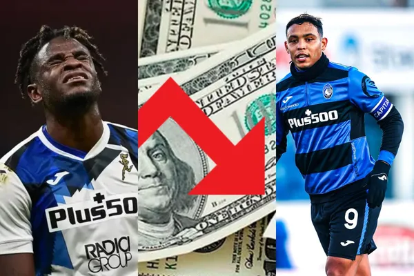 Luis Muriel bajó de precio y ahora vale menos que Duván Zapata.